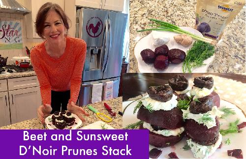 Beet and Sunsweet D'Noir Prunes Stack